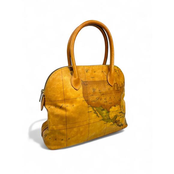 Alviero Martini Classe Geo Classic World Map Bag - Picture 3 of 15